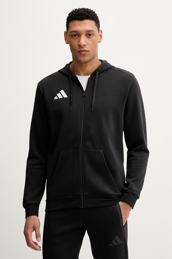 Tréninková mikina adidas Performance Entrada26 s kapucí černá KF5945
