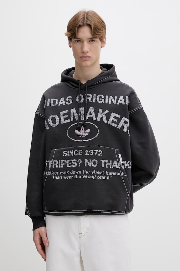 Μπλούζα adidas Originals με κουκούλα γκρί KG6444