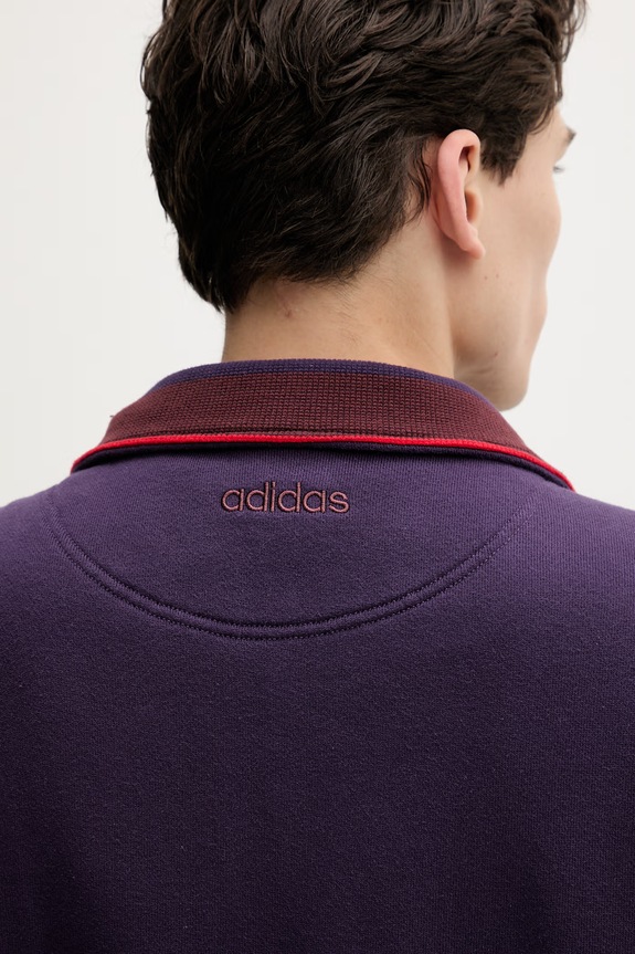 Βαμβακερή μπλούζα adidas Originals KS6853 μωβ
