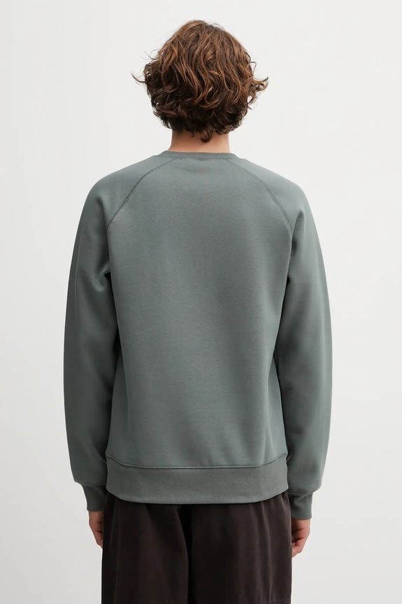 Clothing Carhartt WIP cotton sweatshirt Chase Sweat I033660.3H4XX green