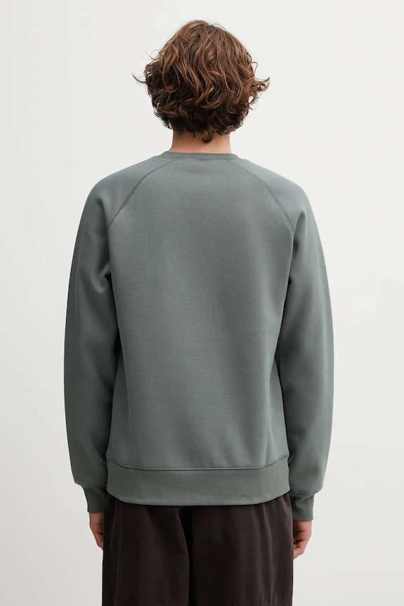 Clothing Carhartt WIP cotton sweatshirt Chase Sweat I033660.3H4XX green
