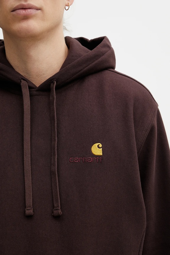 Кофта Carhartt WIP Hooded American Script Sweat коричневый I028279.33HXX