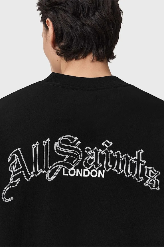 AllSaints bluza bawełniana DESCENT M032ND czarny