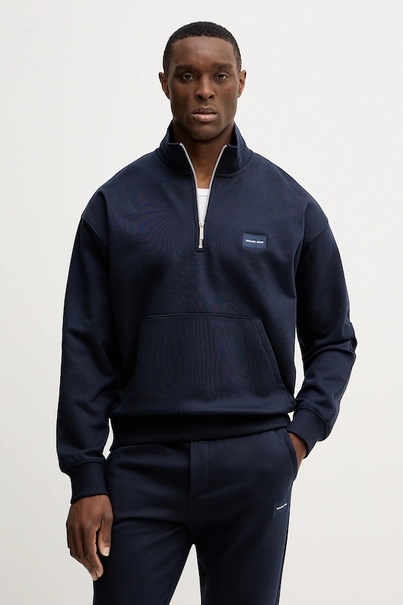 Βαμβακερή μπλούζα Michael Kors βαμβάκι σκούρο μπλε CR652T8HC4