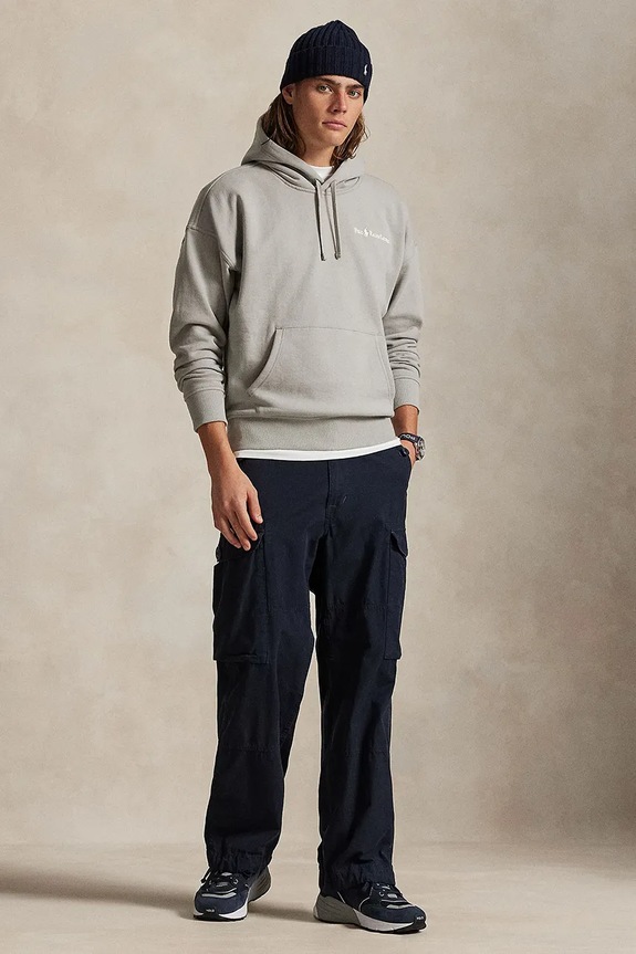 Odzież Polo Ralph Lauren bluza HEAVY WT FLEECE 710917904016 szary