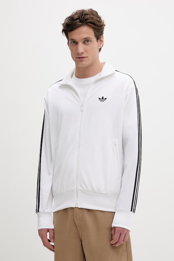 Pulover adidas Originals Firebird Našitek bela KD8308