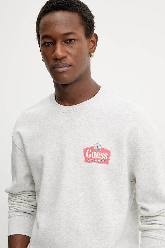 Pamučna dukserica Guess Jeans siva M6RQ21.KCPR1