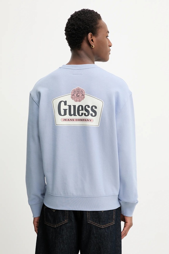 Бавовняна кофта Guess Jeans бавовна блакитний M6RQ21.KCPR1