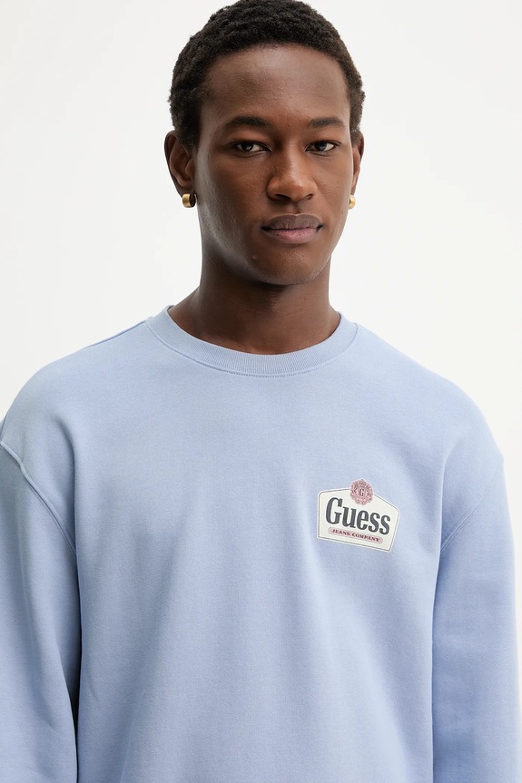 Бавовняна кофта Guess Jeans блакитний M6RQ21.KCPR1