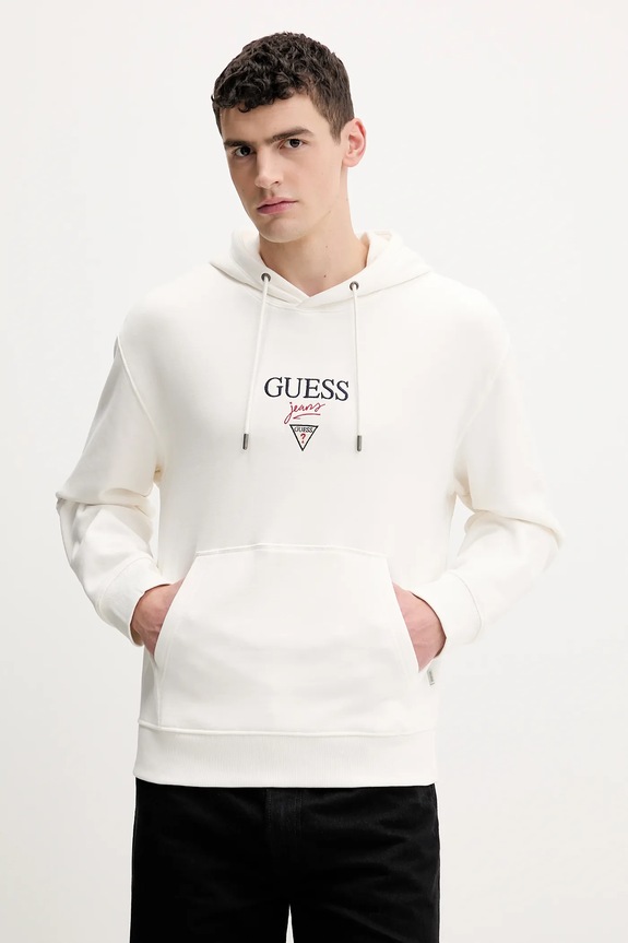 Guess Jeans pamut melegítőfelső pamut bézs M6RQ26.KCPR1