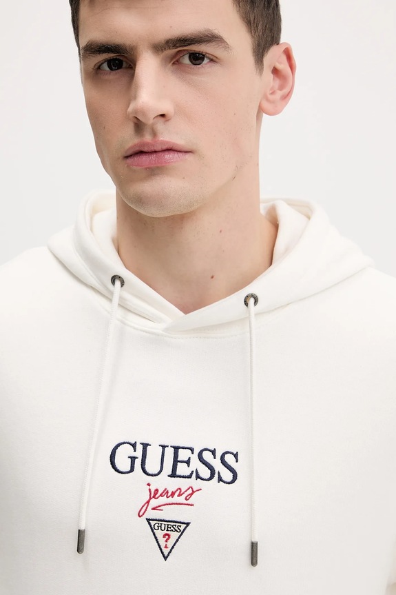 Guess Jeans pamut melegítőfelső bézs M6RQ26.KCPR1