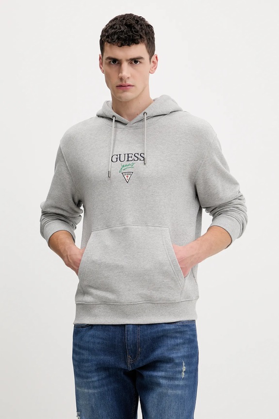 Guess Jeans pamut melegítőfelső pamut szürke M6RQ26.KCPR1