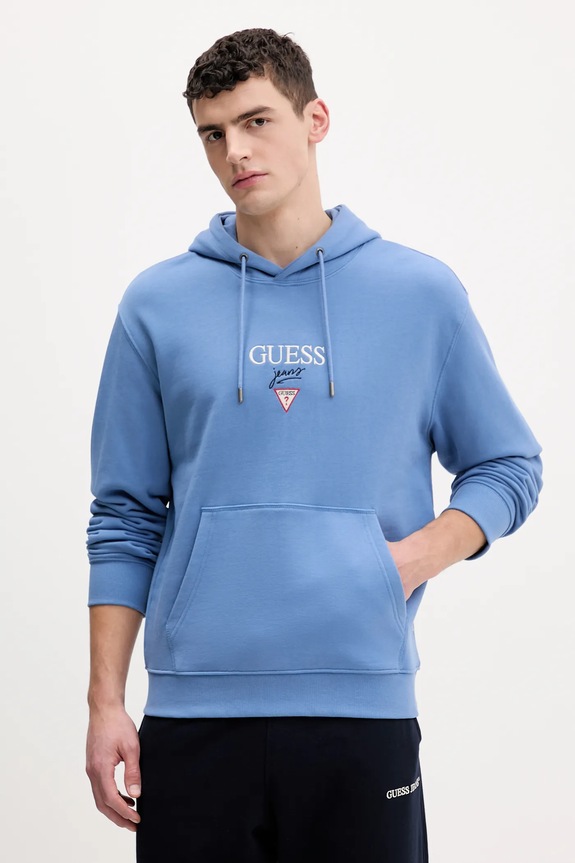 Guess Jeans pamut melegítőfelső pamut kék M6RQ26.KCPR1