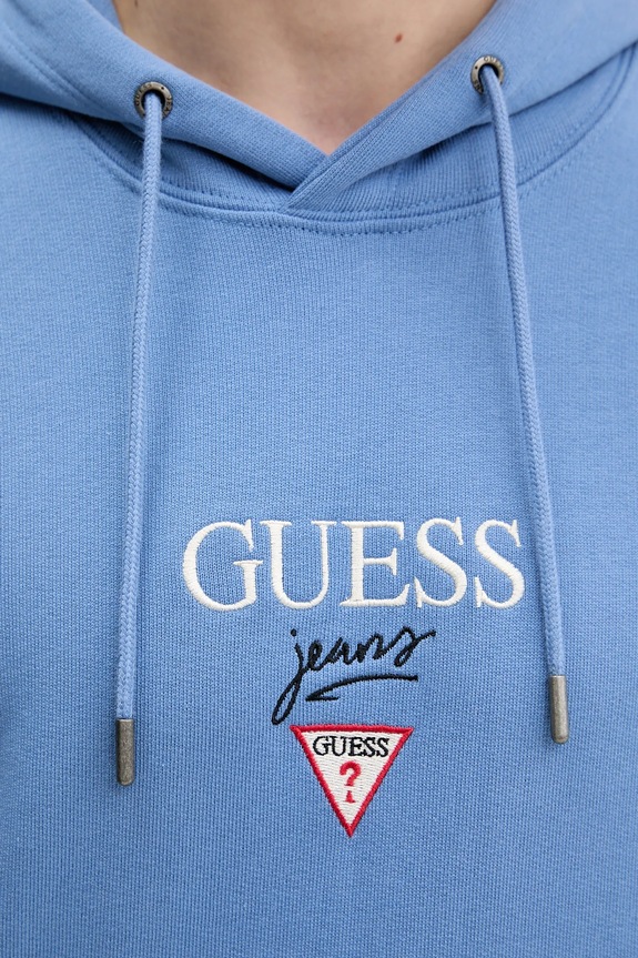 Guess Jeans pamut melegítőfelső M6RQ26.KCPR1 kék