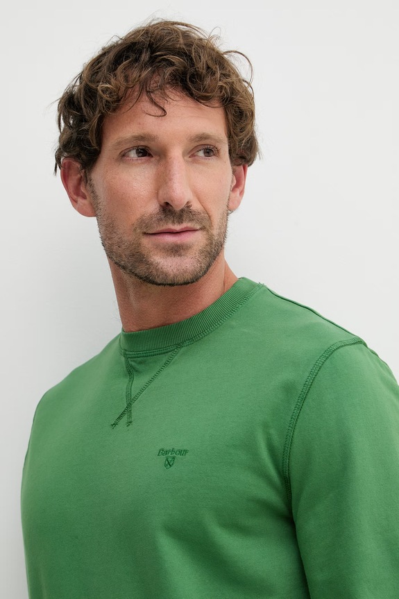 Barbour bluza damska bawełniana zielony MOL0743