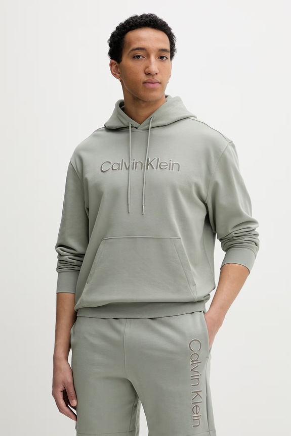 Calvin Klein férfi pamut kapucnis melegítőfelső zöld LV04LF241G