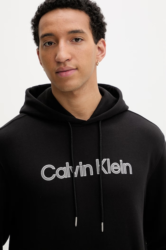 Calvin Klein kapucnis melegítőfelső férfi pamut fekete LV04LF241G