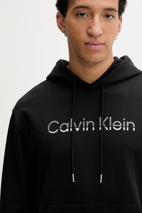 Calvin Klein kapucnis melegítőfelső férfi pamut fekete LV04LF242G