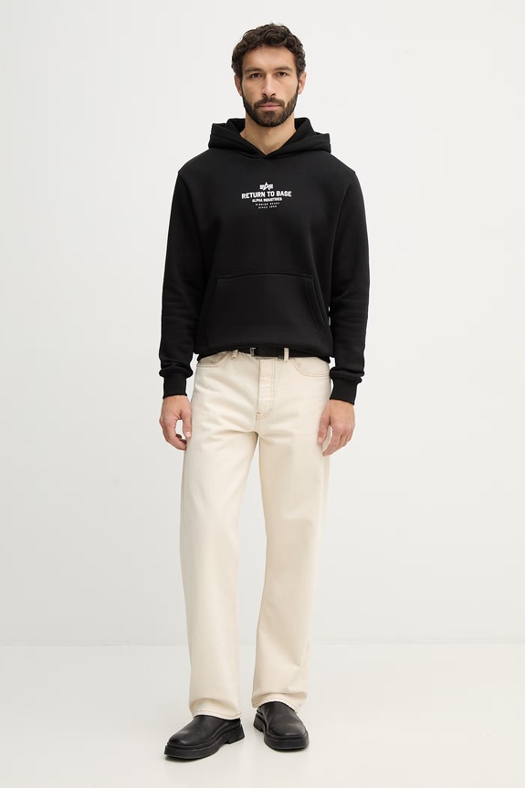 Dukserica Alpha Industries Return To Base Hoodie 266338 crna SS26