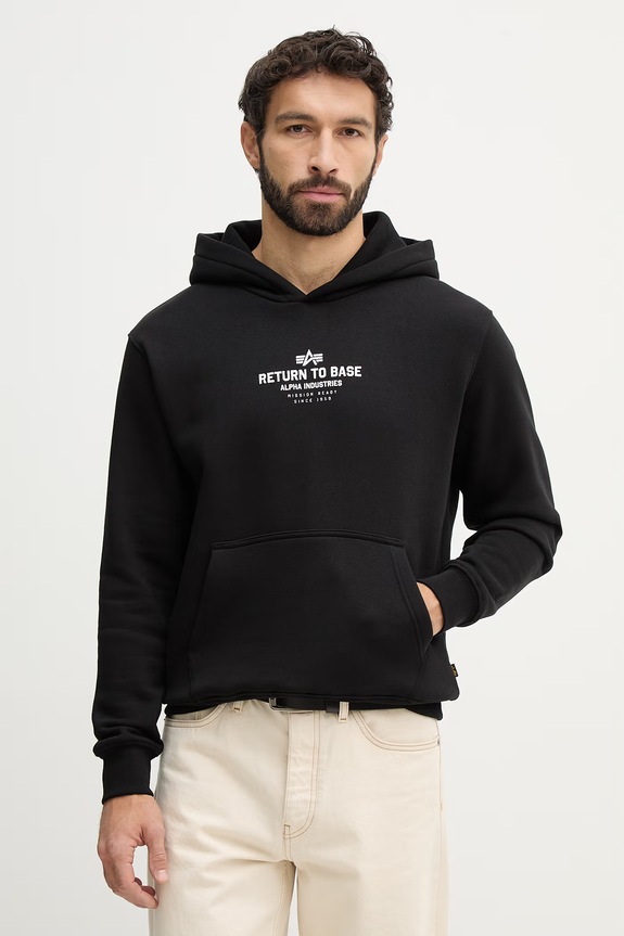 Odjeća Dukserica Alpha Industries Return To Base Hoodie 266338 crna