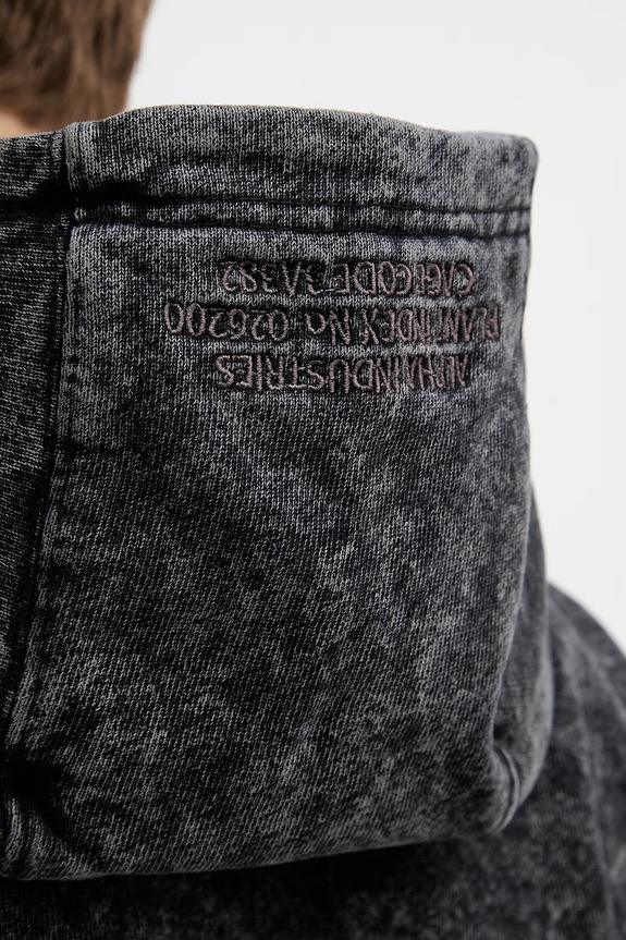 Alpha Industries cotton sweatshirt World Embroidery Hoodie 266333 black