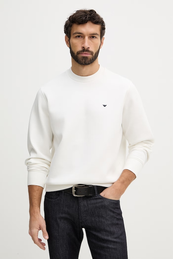 Pulover Emporio Armani Brez kapuce bež EM004533.AF10013