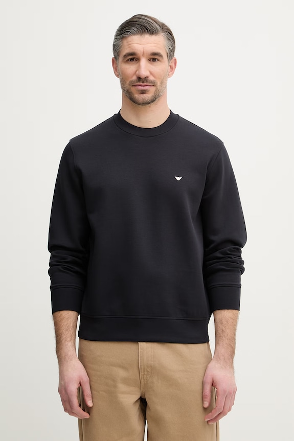 Pulover Emporio Armani Brez kapuce mornarsko modra EM004533.AF10013