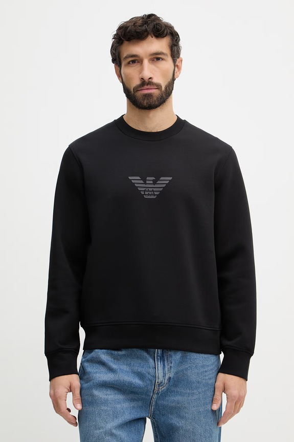Emporio Armani bluză print negru EM004541.AF10013