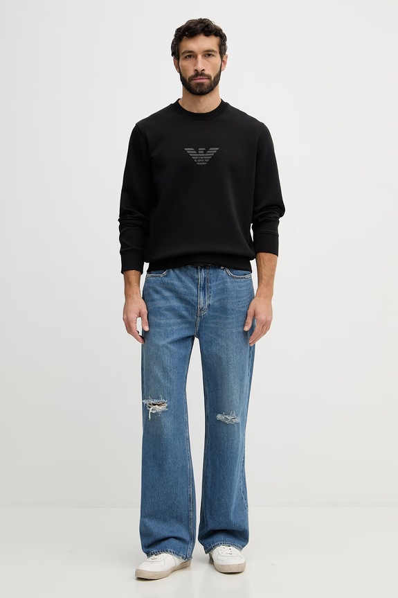 Emporio Armani bluză EM004541.AF10013 negru SS26