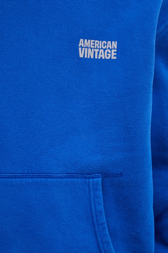American Vintage bluza bawełniana MPLI03C niebieski