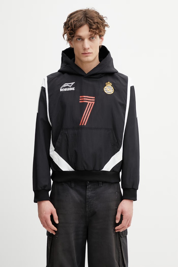 RHUDE Lago Soccer hanorac bărbați negru RHPS26HO01734