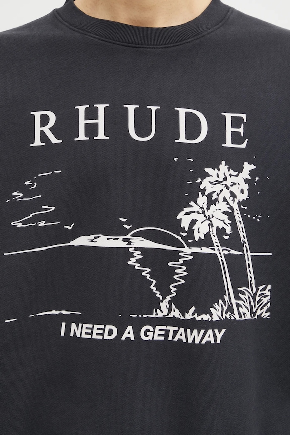 Хлопковая кофта RHUDE I Need A Getaway чёрный RHPS26ST01012