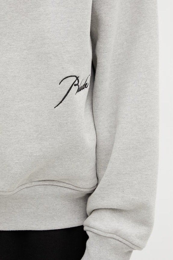 RHUDE Classique Zip Up кофта на блискавці чоловіча з бавовною сірий RHSS26HO01829