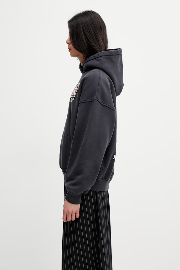 RHUDE Fumar 91 felpa con cappuccio in cotone da uomo RHSS26HO04012 nero SS26