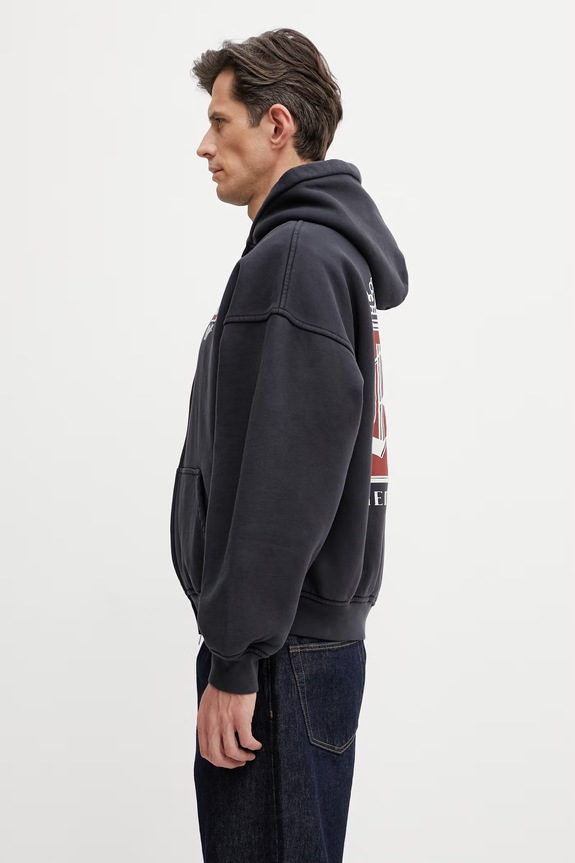 RHUDE Fumar 91 кофта, яка розстібається бавовняна чоловіча RHSS26HO09012 чорний SS26