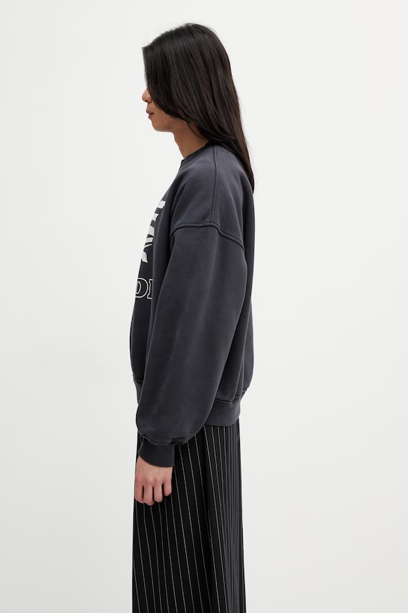 RHUDE Banner Crewneck felpa in cotone da uomo RHSS26ST01012 nero SS26