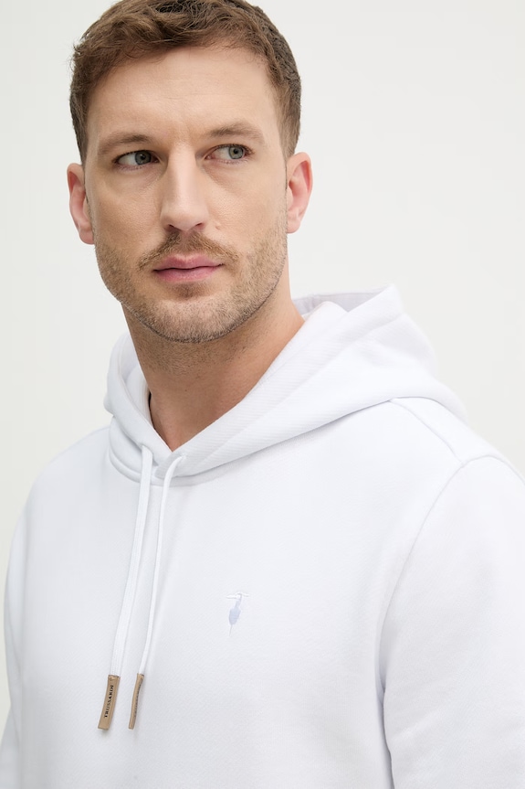 Βαμβακερή μπλούζα Trussardi λευκό G8078000131N