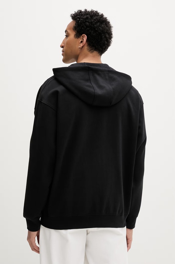 Oblečenie adidas Originals mikina na zips s kapucňou pánska s bavlnou JW8367 čierna