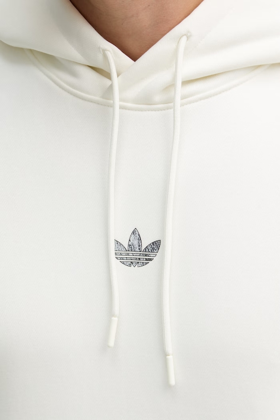 adidas Originals hanorac cu glugă pentru bărbați, cu bumbac KD1437 bej