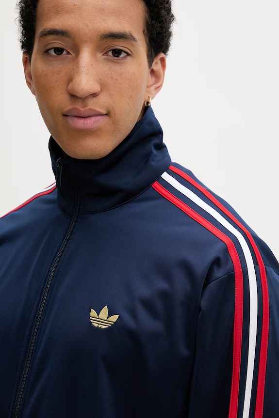 adidas Originals felpa con cerniera da uomo Firebird blu navy KD3841