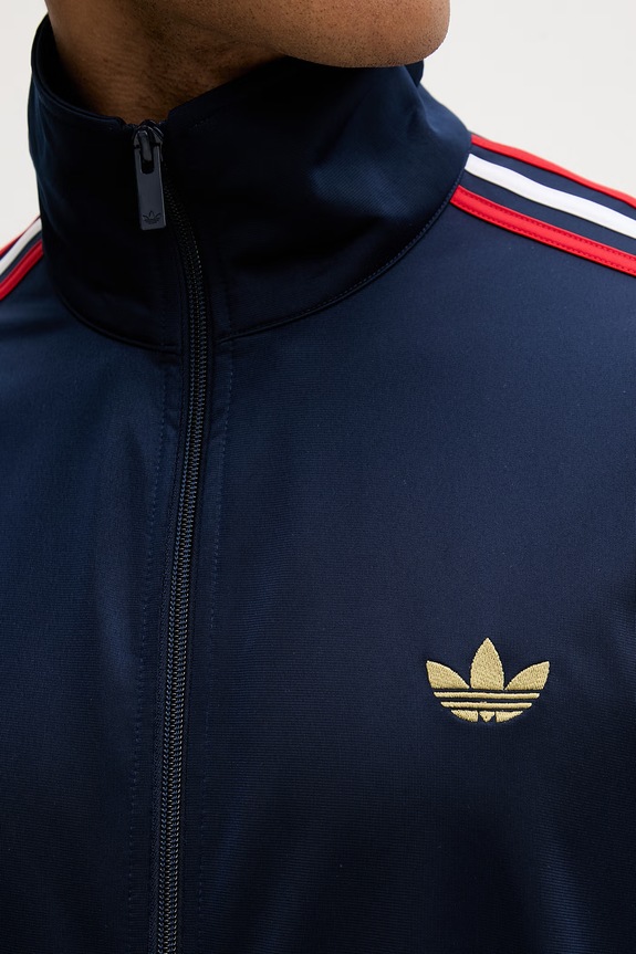 adidas Originals felpa con cerniera da uomo Firebird KD3841 blu navy