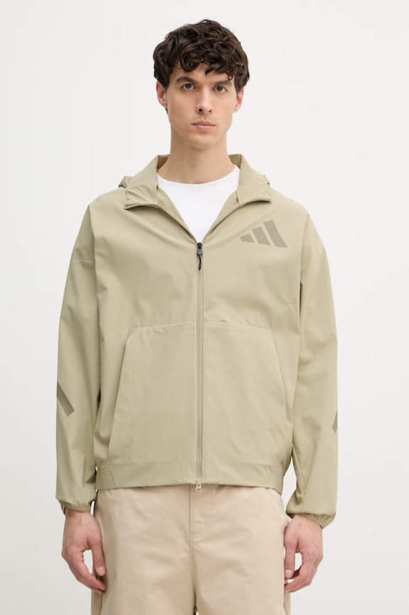 adidas hanorac cu fermoar și glugă pentru bărbați x Z.N.E verde KD8499