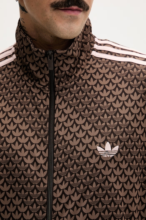 adidas Originals hanorac cu fermoar pentru bărbați Firebird KE1677 maro
