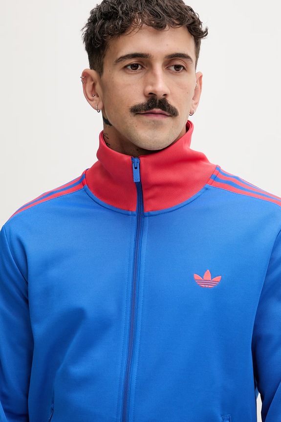 adidas Originals mikina na zips pánska Beckenbauer modrá KE2412