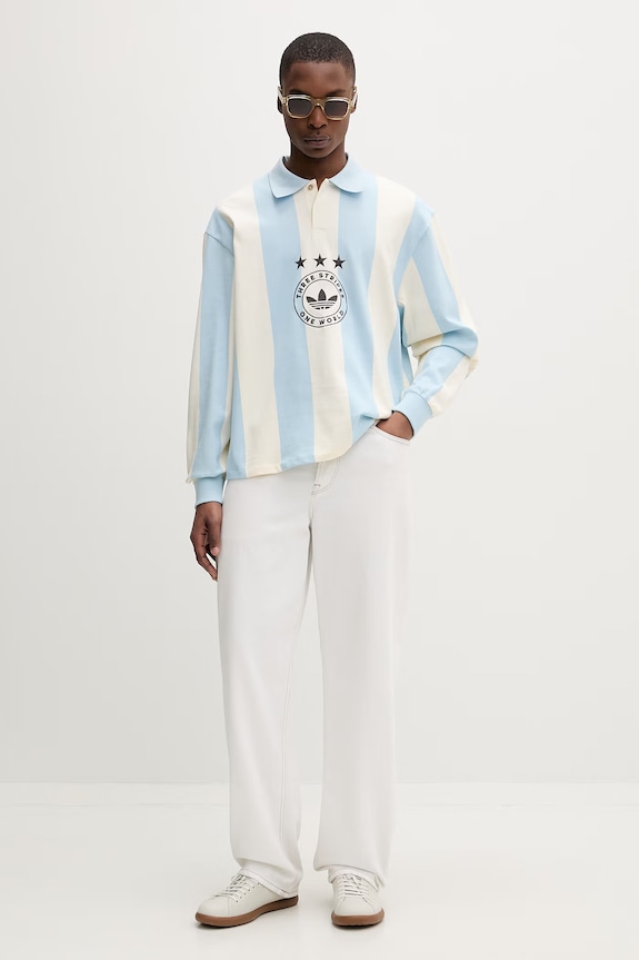 adidas Originals hanorac pentru bărbați, din bumbac KU9190 albastru SS26