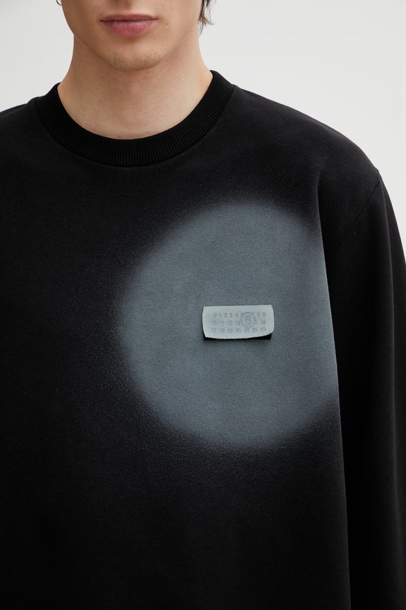 MM6 Maison Margiela felpa da uomo nero SH0GU0037.M25013.900