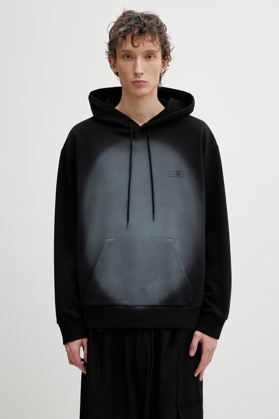 MM6 Maison Margiela mikina s kapucí pánská černá SH0GU0039.M25013.900