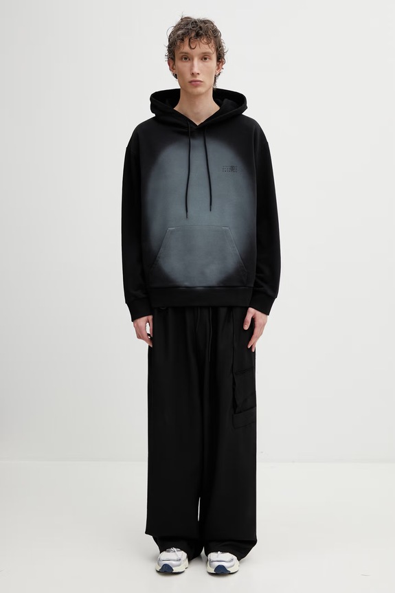 MM6 Maison Margiela felpa con cappuccio da uomo SH0GU0039.M25013.900 nero
