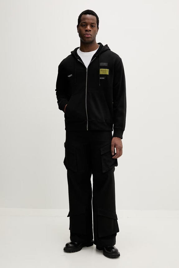 Βαμβακερή μπλούζα MM6 Maison Margiela SH0HG0007.M25025.900 μαύρο SS26