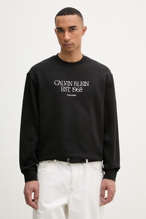Calvin Klein Jeans bluza męska bawełniana czarny LV04RF233G